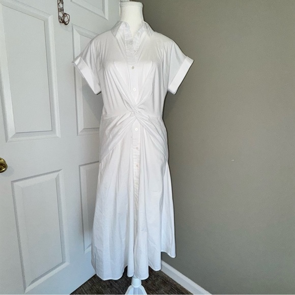 Lauren Ralph Lauren Twist-Front Cotton Shirt Dress
Women's Size 4 White Chic - Picture 2 of 16